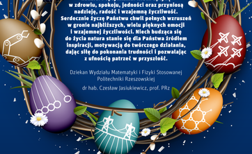 Życzenia Wielkanocne dla Pracowników i Studentów WMiFS